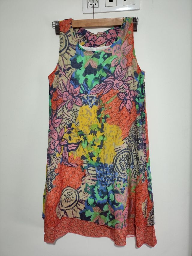 Vestido estampado talla S