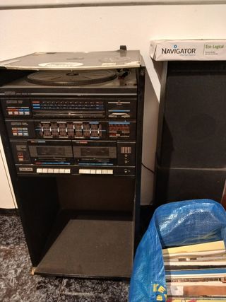 Equipo música Navigator - 2 bafles + vinilos