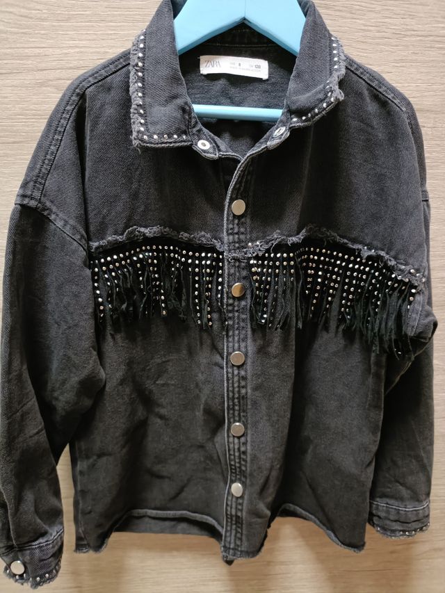 Chaqueta vaquera Zara niña flecos