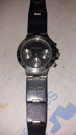 Reloj Bvlgari mujer - plata y negro