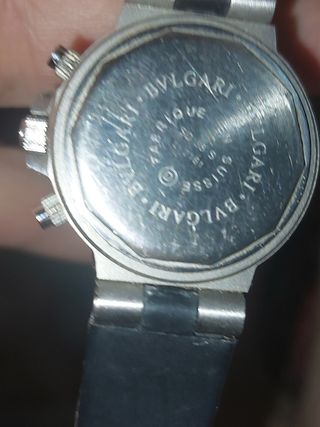 Reloj Bvlgari mujer - plata y negro