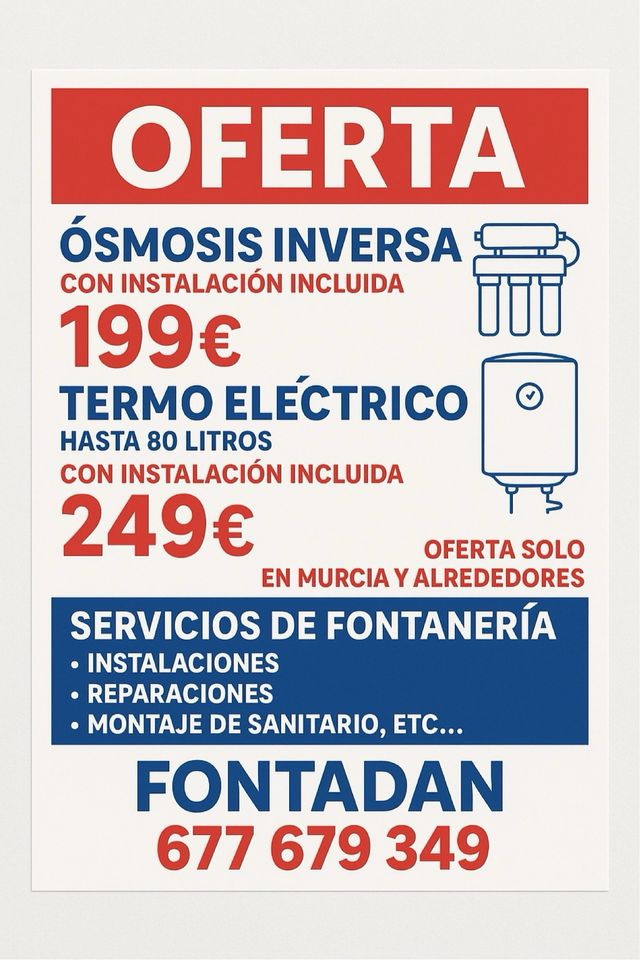 Instalación y equipo incluido en el precio