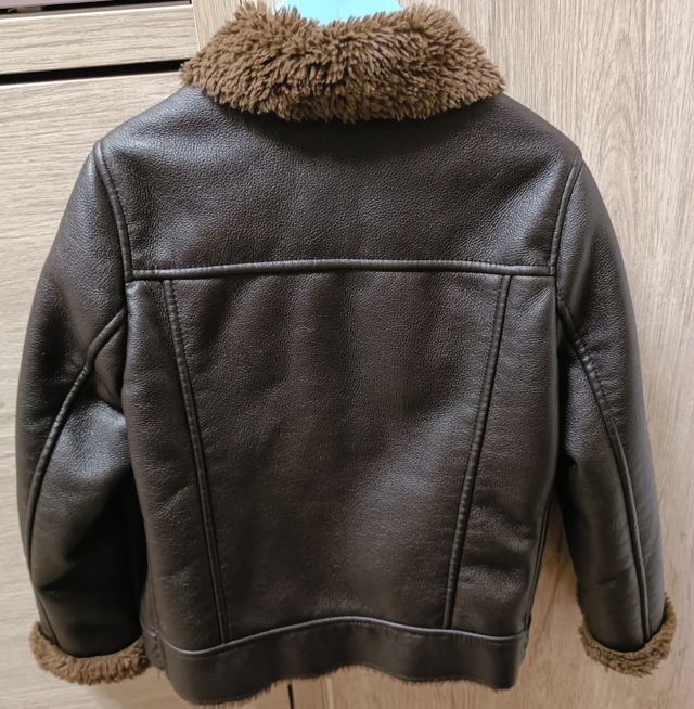 Cazadora marrón niña - Piel sintética