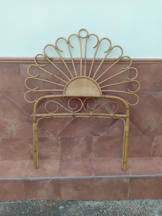 Bambu jardín  8 piezas muebles mimbre  auxiliares