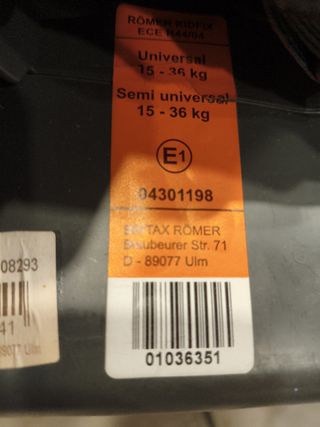 Silla coche Romer Britax grupo 2/3