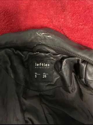 Chaqueta cuero Lefties negra - T-S