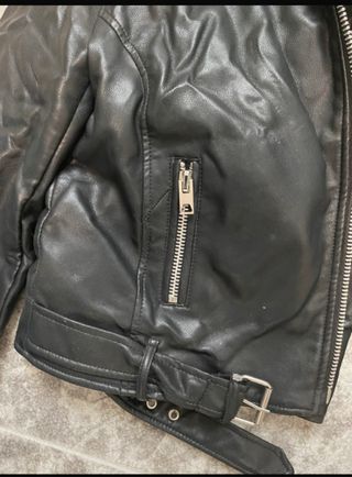 Chaqueta cuero Lefties negra - T-S