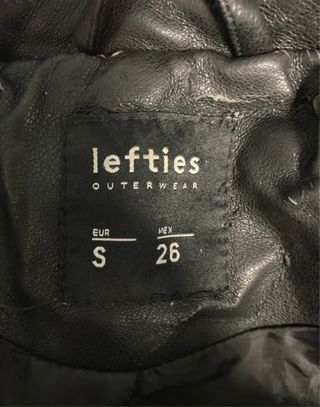 Chaqueta cuero Lefties negra - T-S