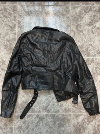 Chaqueta cuero Lefties negra - T-S