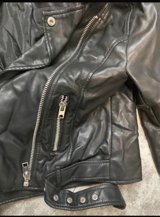 Chaqueta cuero Lefties negra - T-S