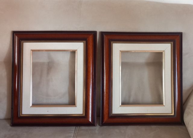 Marcos madera dorados - 2 uds