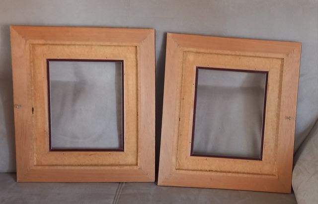 Marcos madera dorados - 2 uds