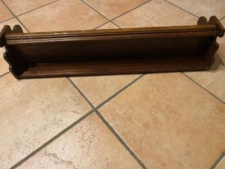 Appendiabiti in legno vintage - fiori rossi