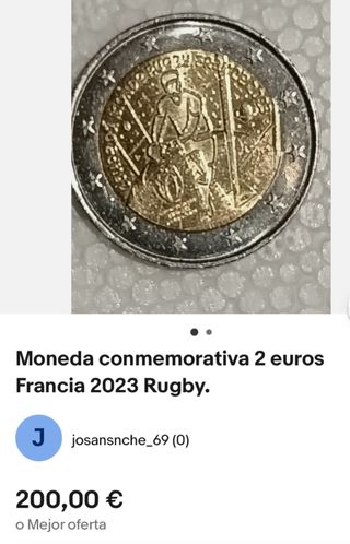 Moneda 2€ Francia 2023 Rugby