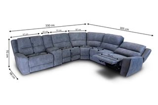 Sofa rinconera reclinable Monroe