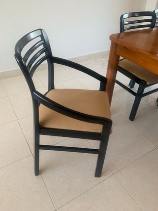 Mesa comedor + 6 sillas madera