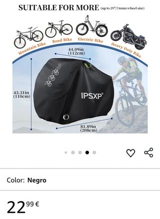 IPSXP - Funda de Bicicleta para Exterior