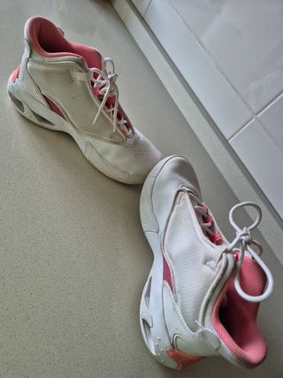 Zapatillas Nike niña blancas y rosas