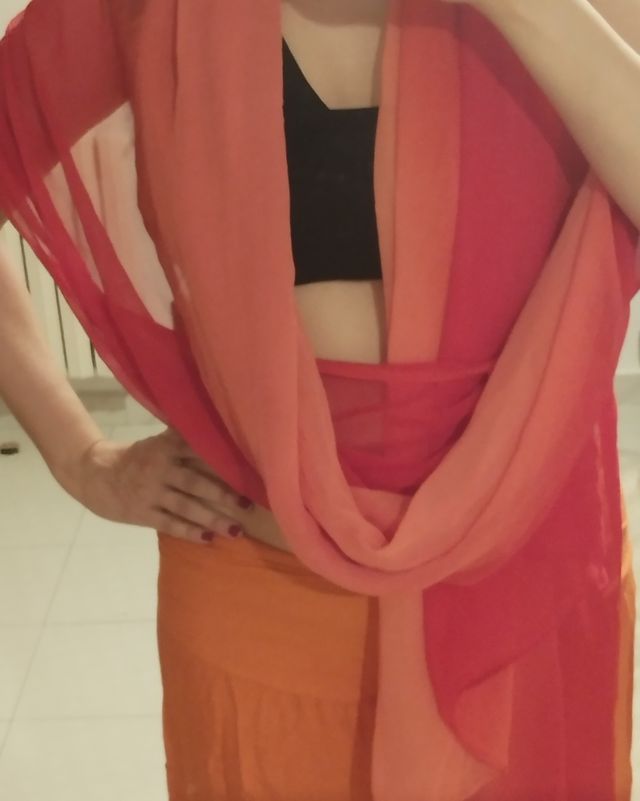 Velo gasa danza oriental - Naranja