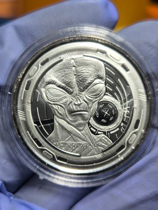 Moneda 1 Onza Plata Alien II