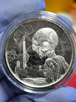 Moneda 1 Onza Plata Alien I
