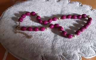 Collana vintage rossa e oro