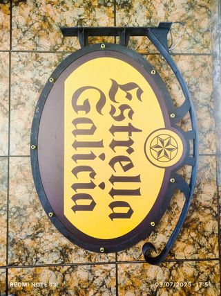 Cartel Estrella Galicia 100 x 70 cms.