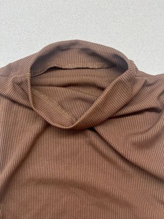 Abito lungo marrone elasticizzato nuovo donna