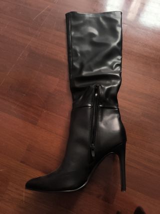 Botas altas negras tacón