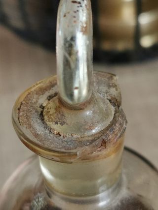 Botella farmacia antigua años 20