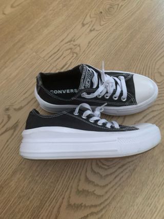 Converse negras plataforma