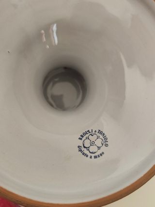 Alzata Ceramica Vintage Dipinta a Mano