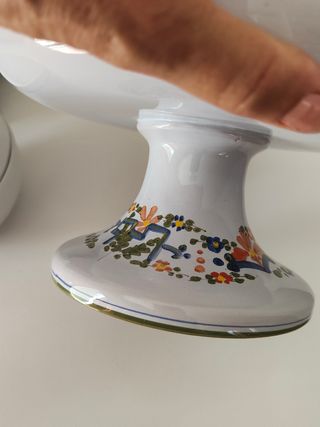 Alzata Ceramica Vintage Dipinta a Mano