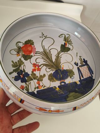 Alzata Ceramica Vintage Dipinta a Mano