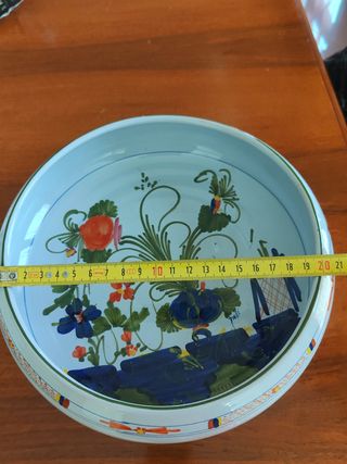 Alzata Ceramica Vintage Dipinta a Mano