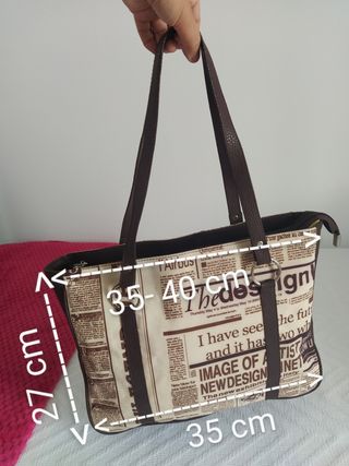 Bolso de hombro vintage marrón beige