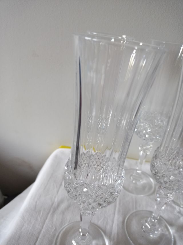 6 Copas de Cristal .Talladas.