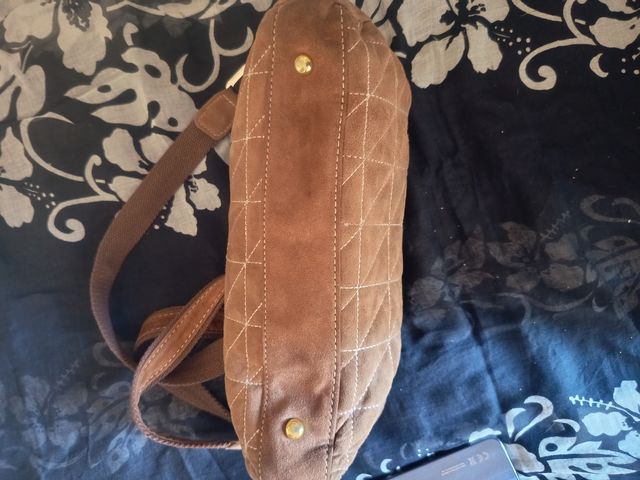 Bolso bandolera piel auténtica, marrón