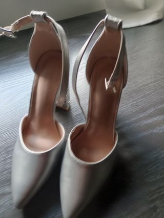 Zapatos plata fiesta mujer