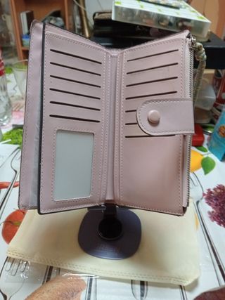 Monederos rosa gris   mujer - acolchado esta bien