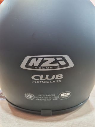Casco moto NZI clásico negro mate