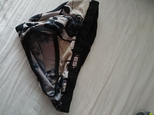 Bañador slip ES beige y negro - Talla M