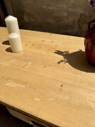 Gran Mesa vintage de madera maciza.  tocinera