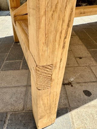 Gran Mesa vintage de madera maciza.  tocinera