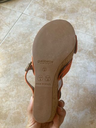 Sandalias cuña Galibelle naranja