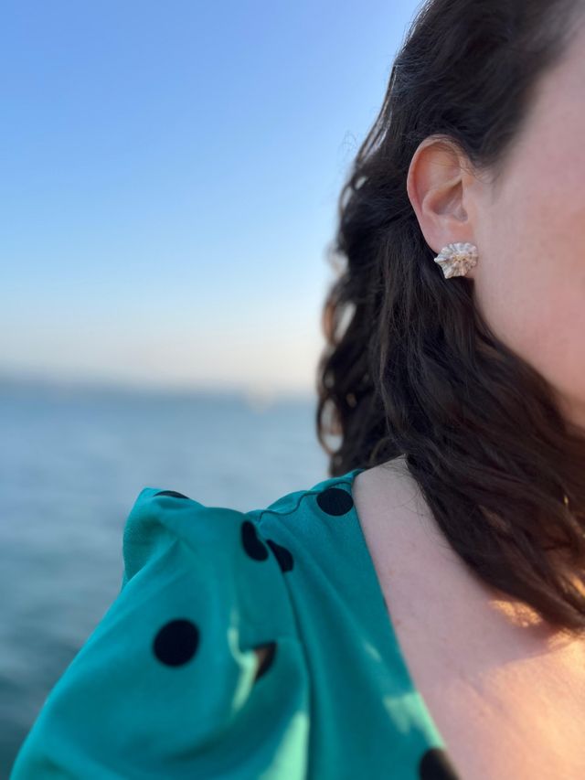 Pendientes de lapas naturales