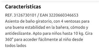 Asiento bañera giratorio bebé Bebe Confort