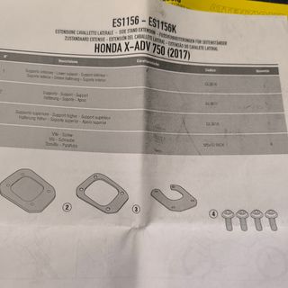 Extensión pata cabra Givi ES1156 (Para HondaX-ADV)