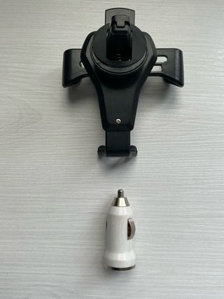 Soporte móvil coche + cargador USB