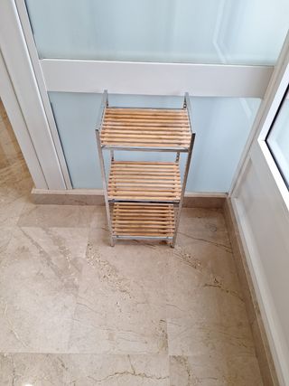 Estantería bambú metal 3 niveles